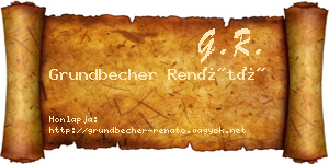 Grundbecher Renátó névjegykártya